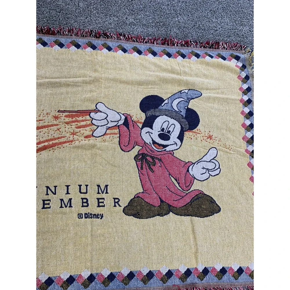 Disney Mickey Mouse Sorcerer's Apprentice Throw Blanket Millennium Cast Member